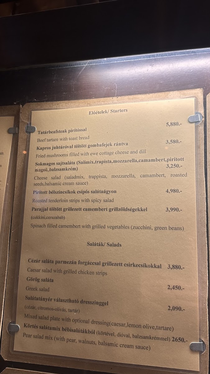Menu Lajos Király Étterem-10