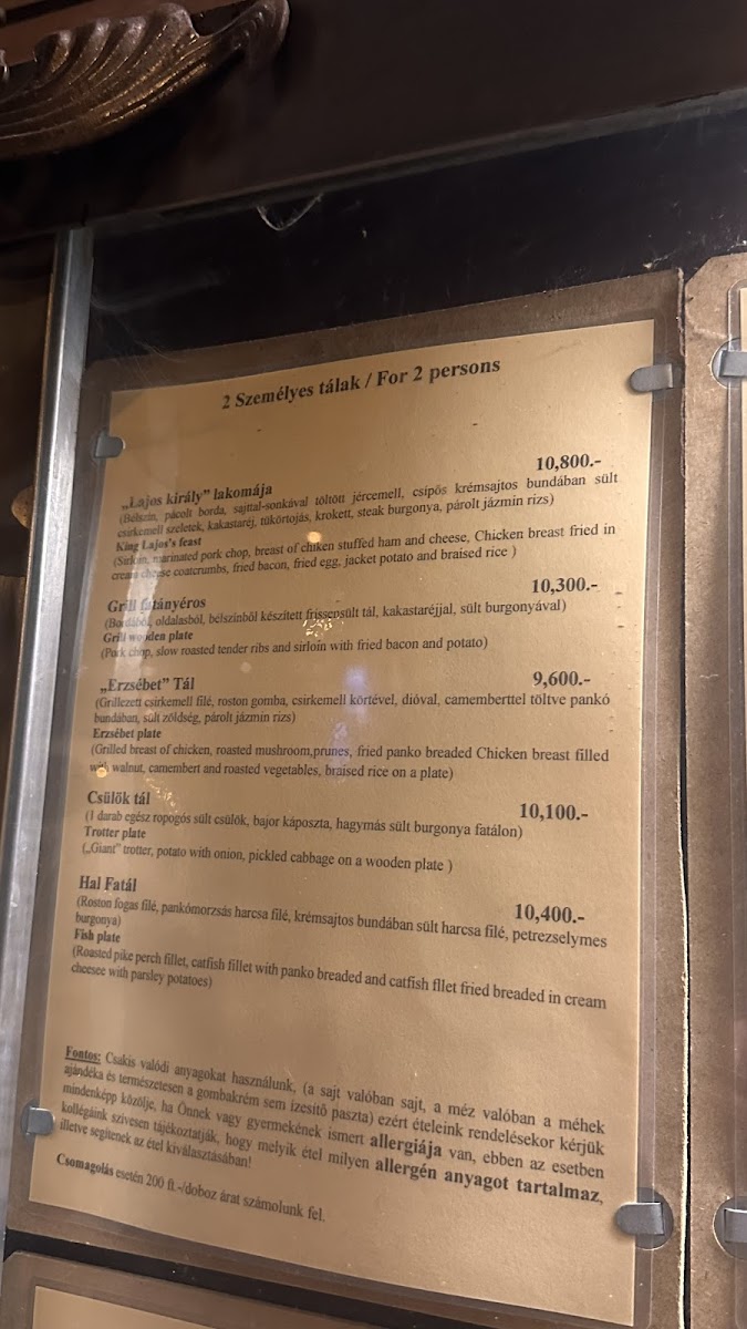 Menu Lajos Király Étterem-2