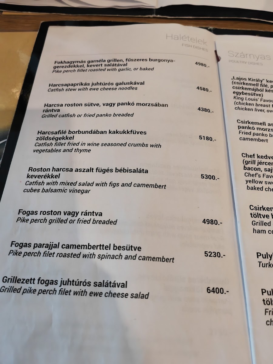 Menu Lajos Király Étterem-9
