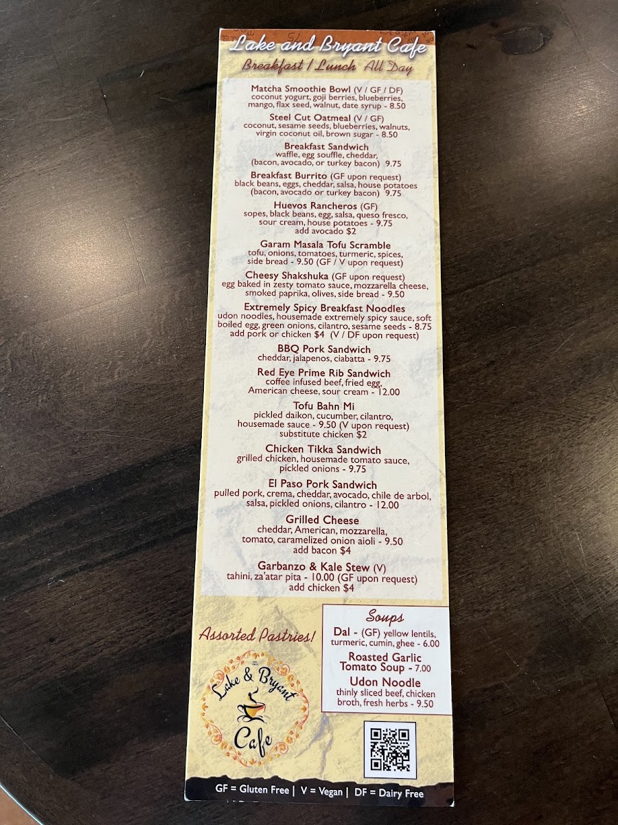 Menu Lake And Bryant Cafe-9