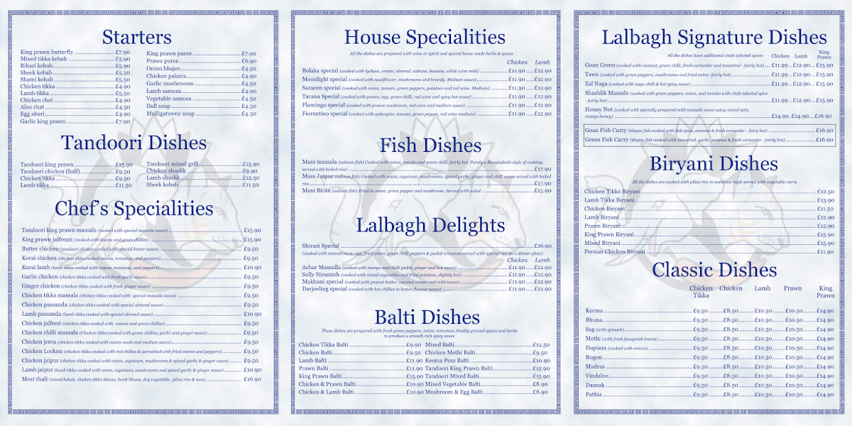 Menu Lalbagh Indian Cuisine-1