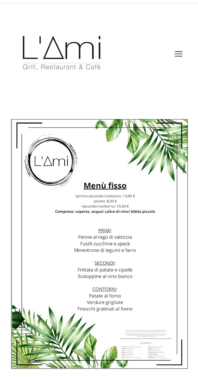 Menu L’Ami Grill Restaurant & Pizza-1
