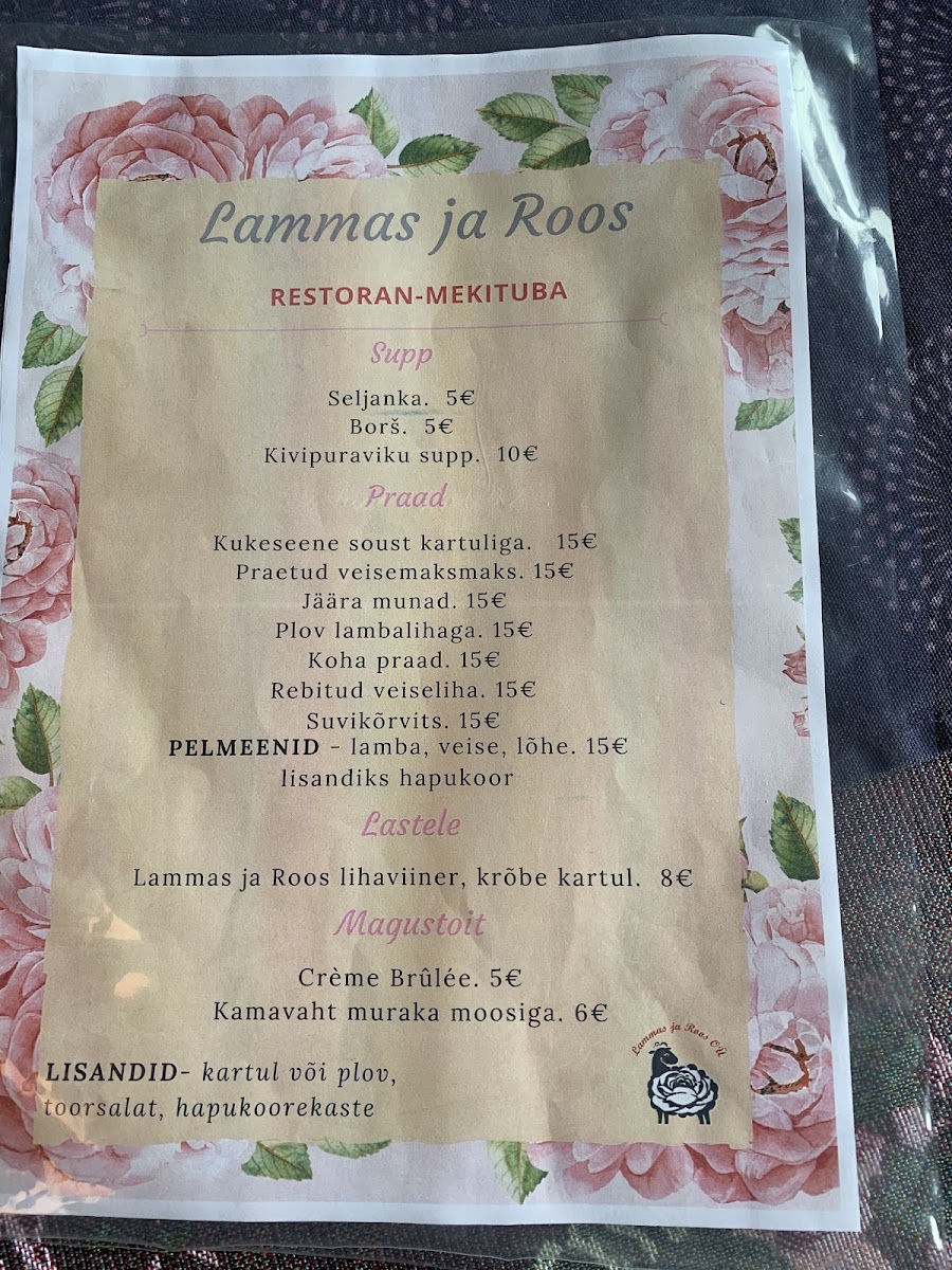 Menu Lammas Ja Roos-2