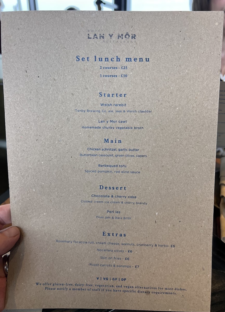 Menu Lan Y Môr Restaurant Saundersfoot-5