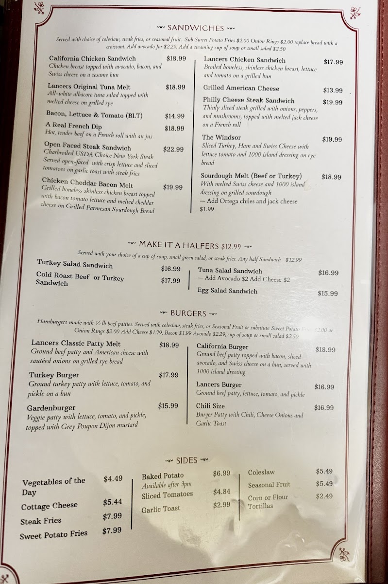 Menu Lancers Family Restaurant-9