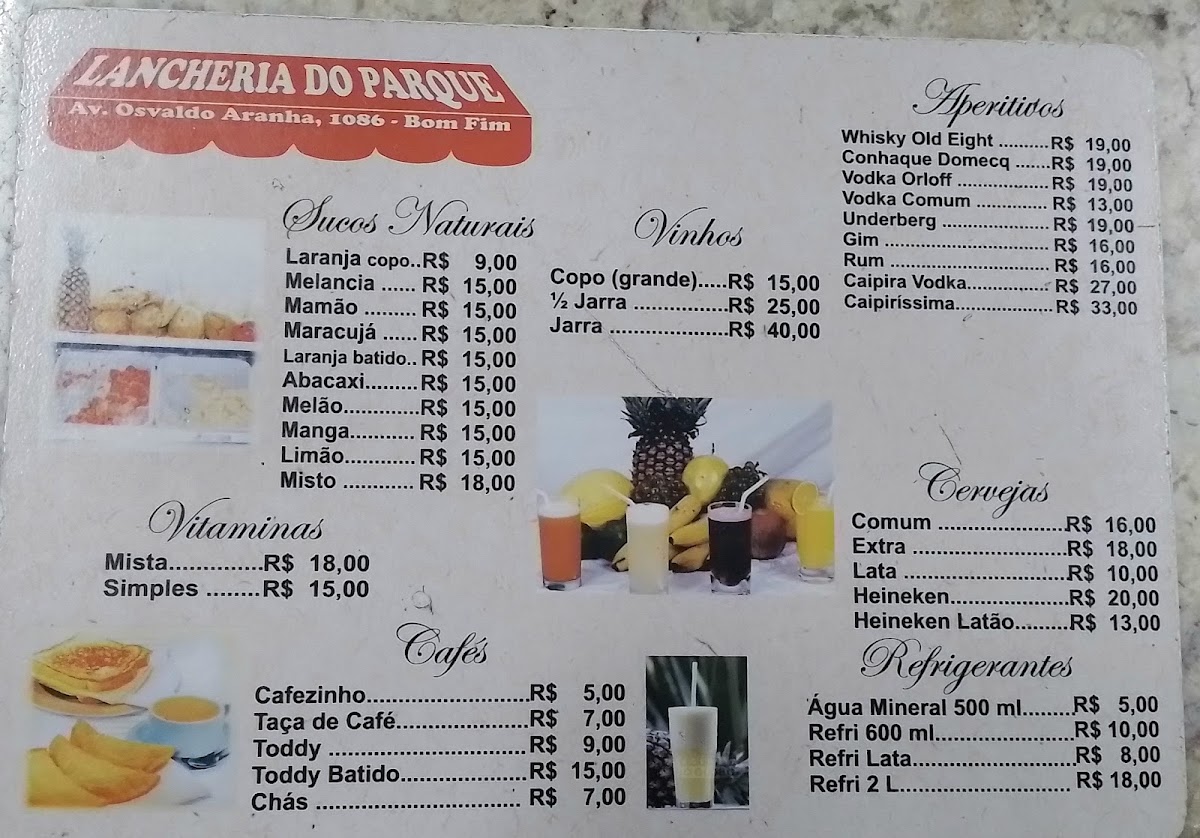 Menu Lancheria Do Parque-1