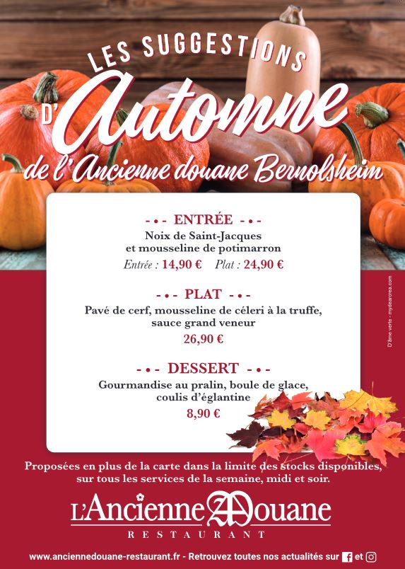 Menu L'ancienne Douane - Bernolsheim-1