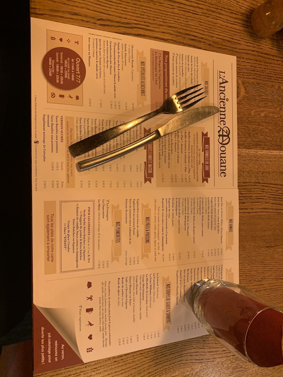 Menu L'ancienne Douane - Bernolsheim-10