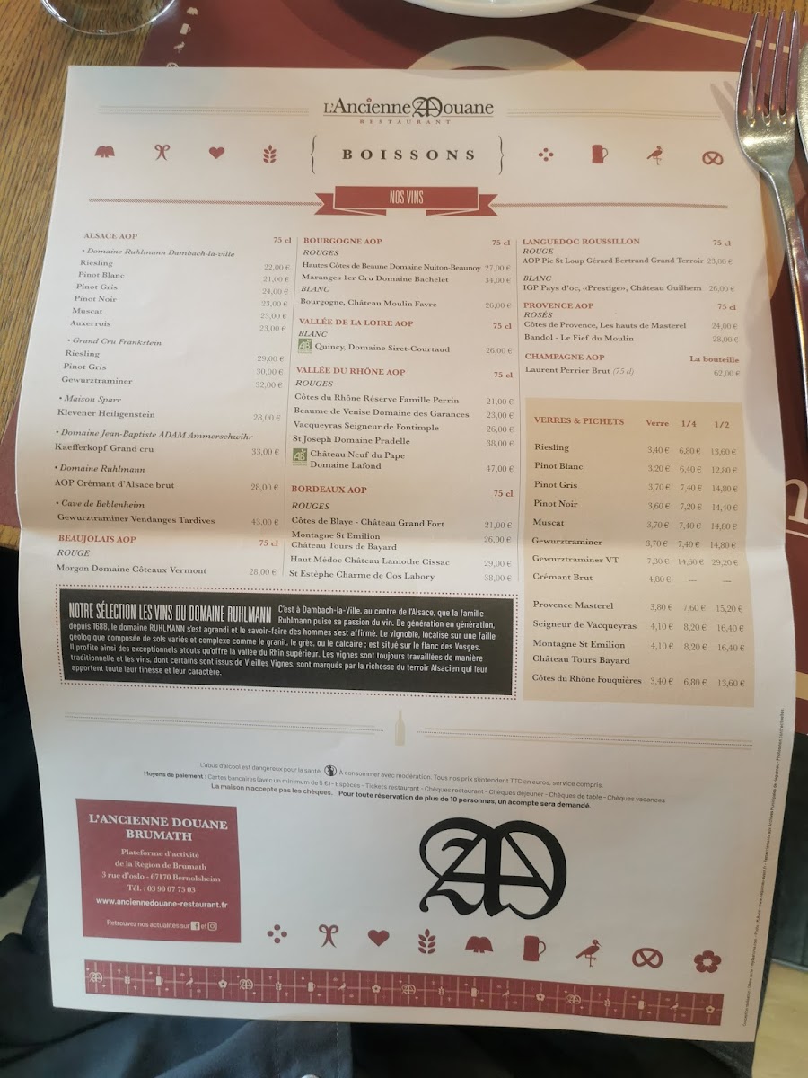 Menu L'ancienne Douane - Bernolsheim-3