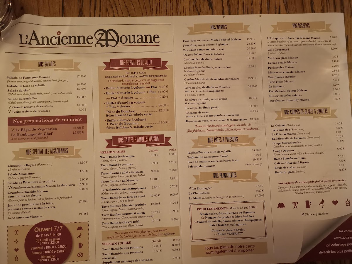 Menu L'ancienne Douane - Bernolsheim-4