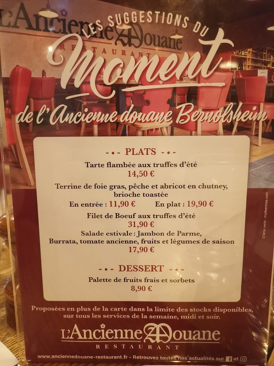 Menu L'ancienne Douane - Bernolsheim-5