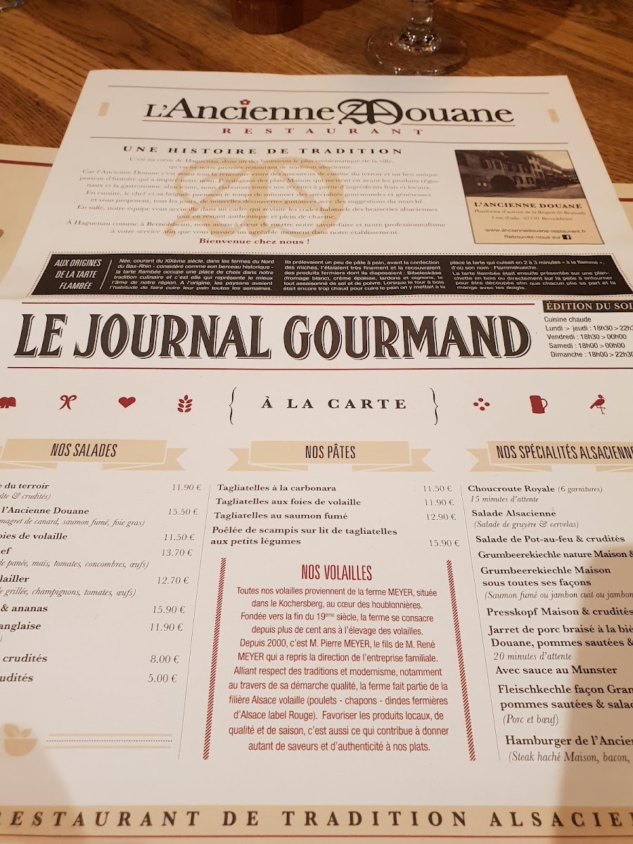 Menu L'ancienne Douane - Bernolsheim-9