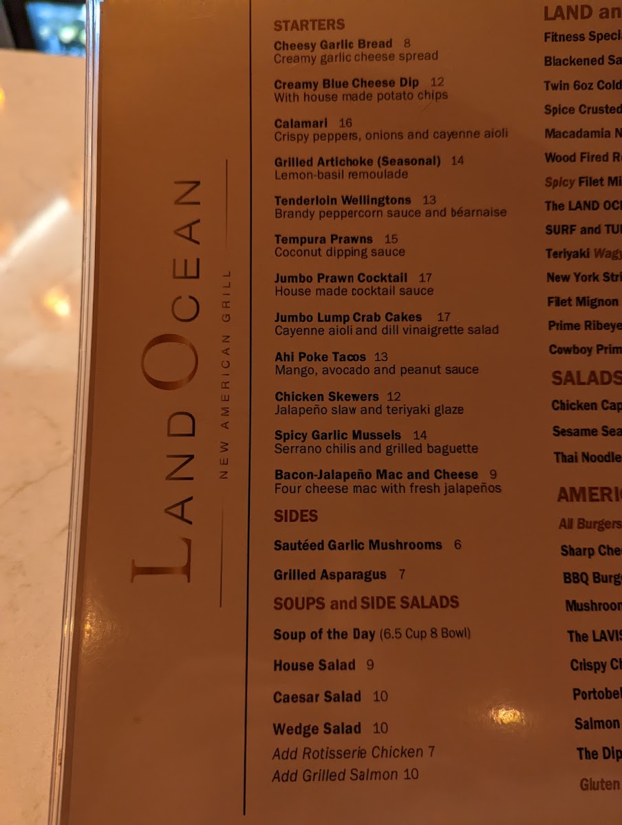 Menu Land Ocean Restaurant Meridian-10