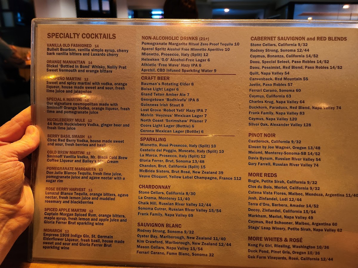 Menu Land Ocean Restaurant Meridian-3