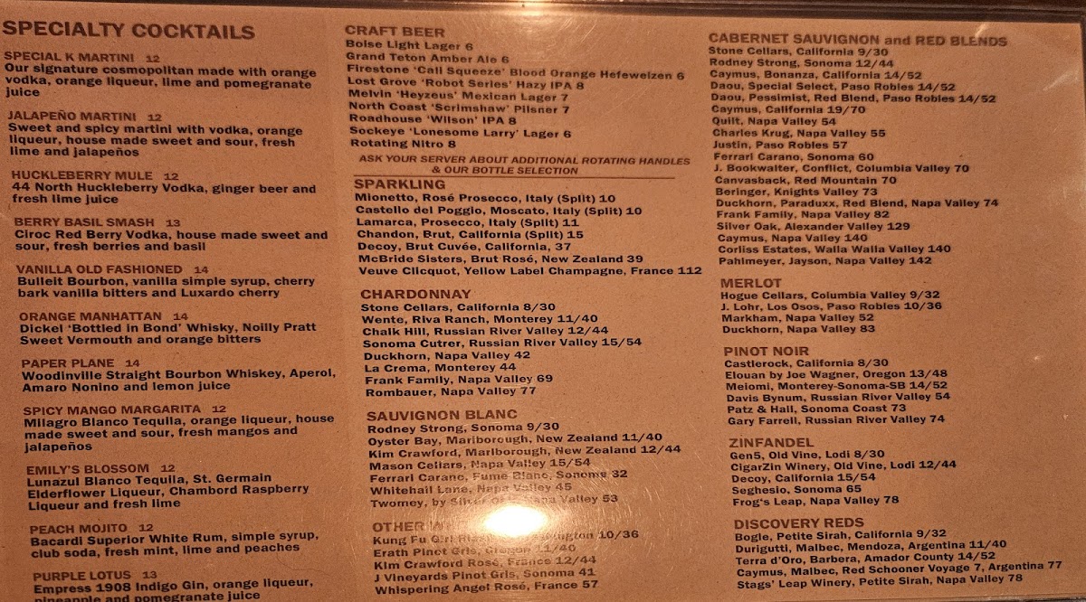 Menu Land Ocean Restaurant Meridian-6