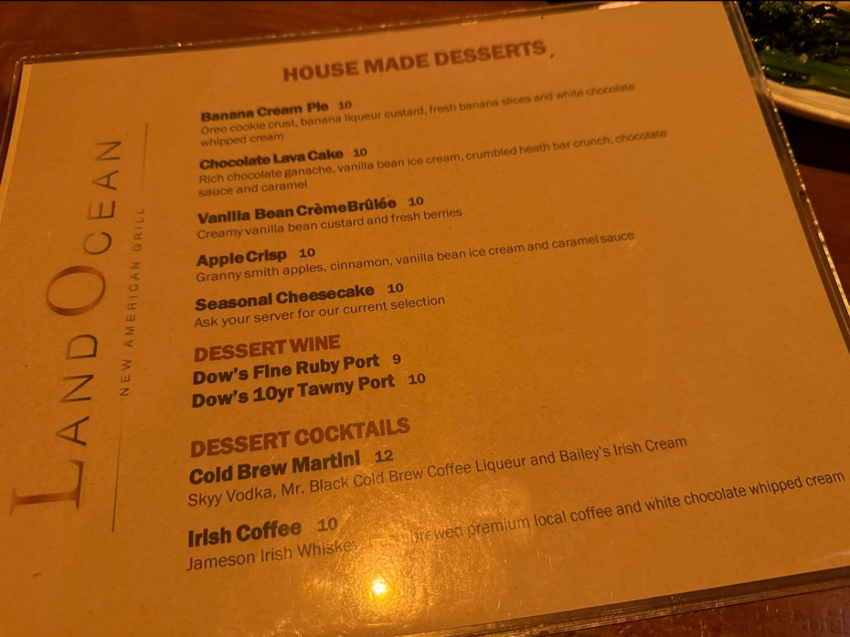 Menu Land Ocean Restaurant Meridian-8