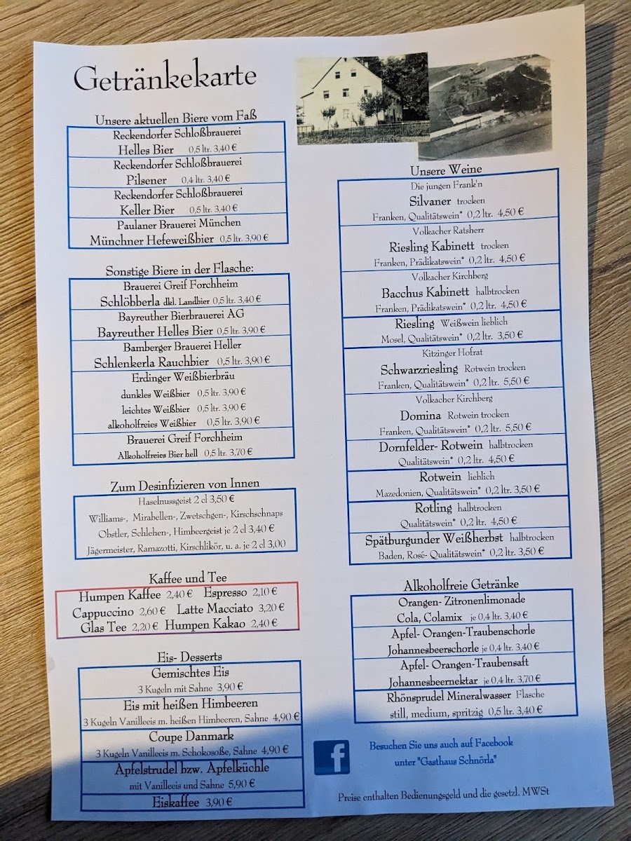 Menu Landgasthaus Waldesruh Zum Schnörla-2