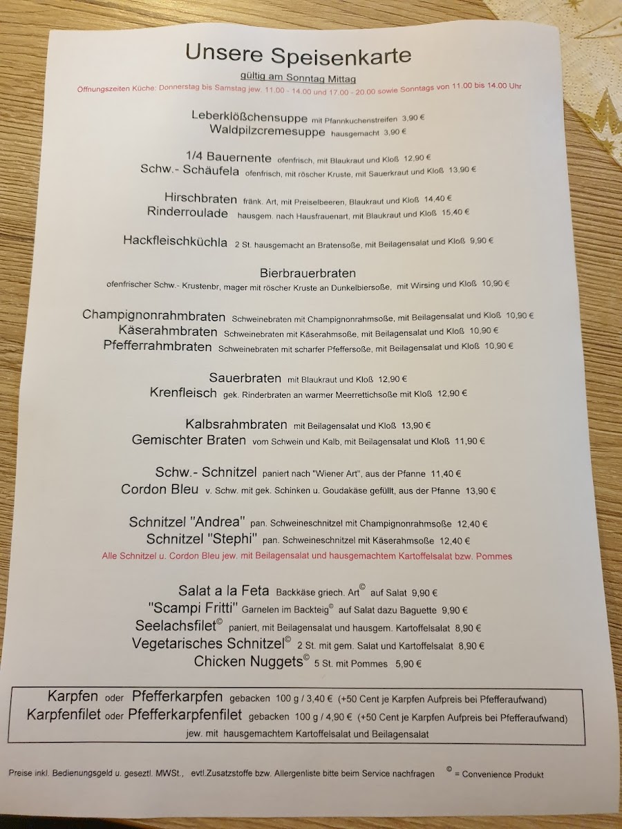 Menu Landgasthaus Waldesruh Zum Schnörla-4