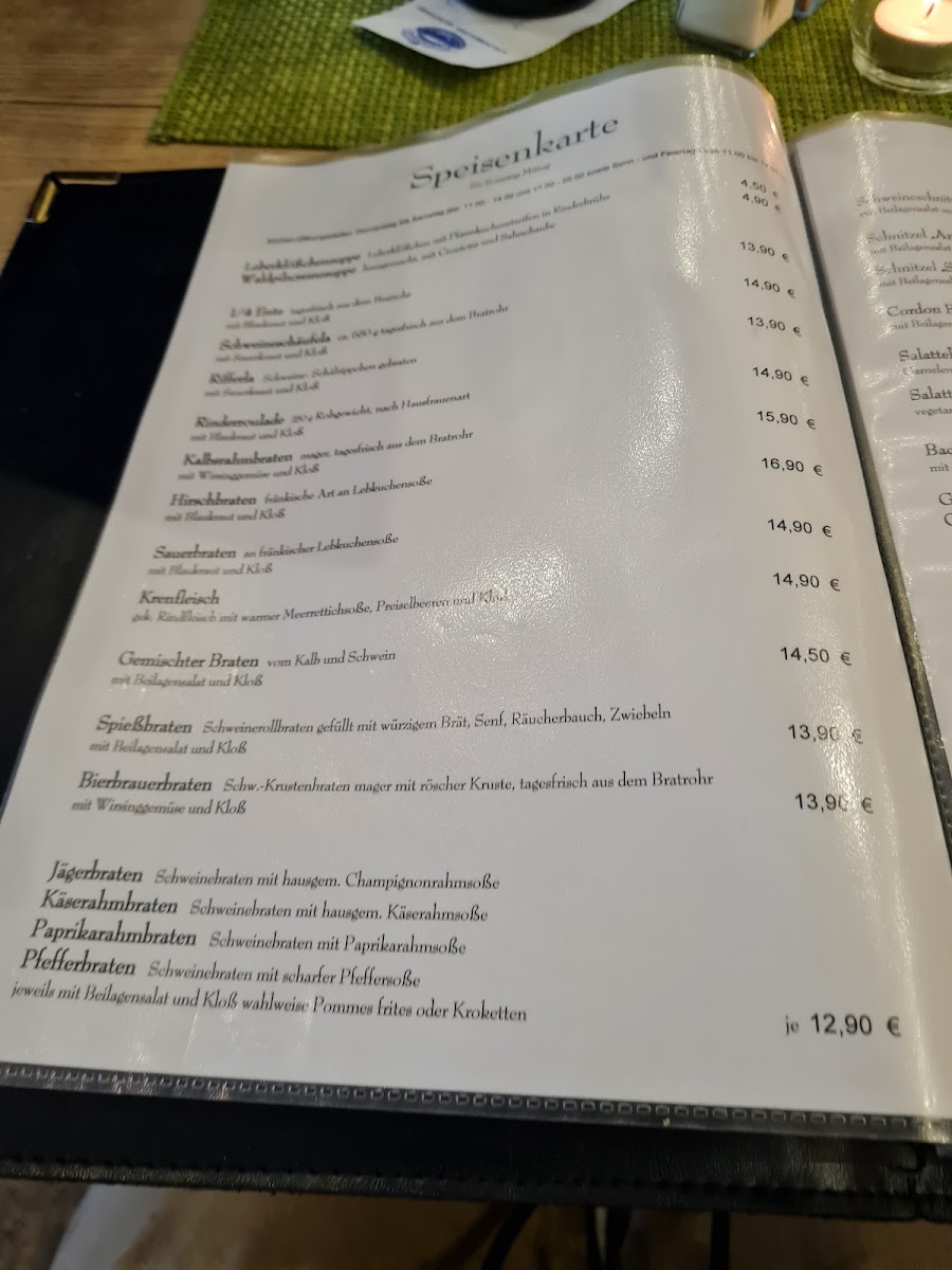 Menu Landgasthaus Waldesruh Zum Schnörla-5