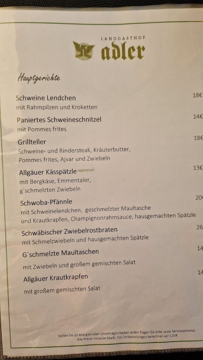 Menu Landgasthof Adler-5