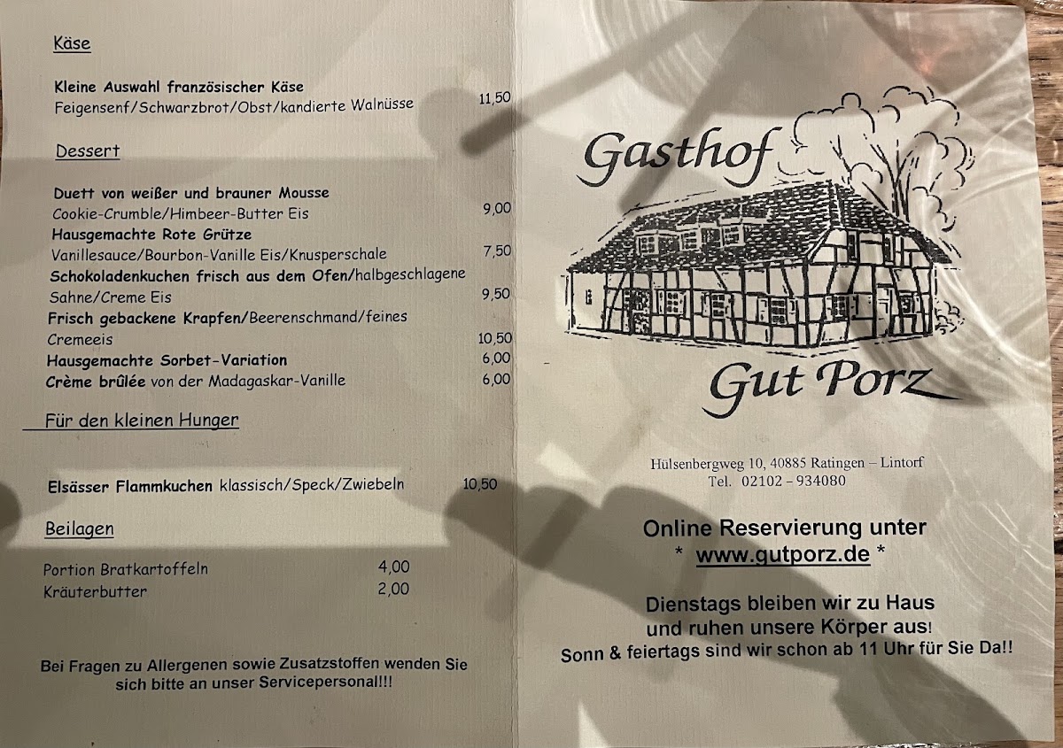 Menu Landgasthof Gut Porz-4