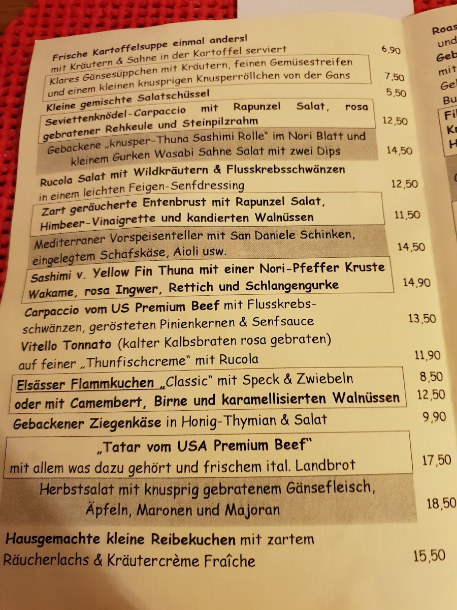 Menu Landgasthof Gut Porz-8