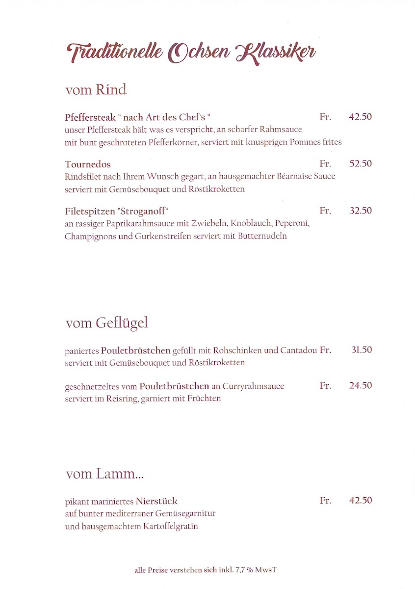 Menu Landgasthof Ochsen-1