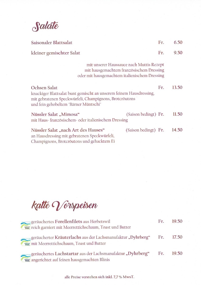 Menu Landgasthof Ochsen-4