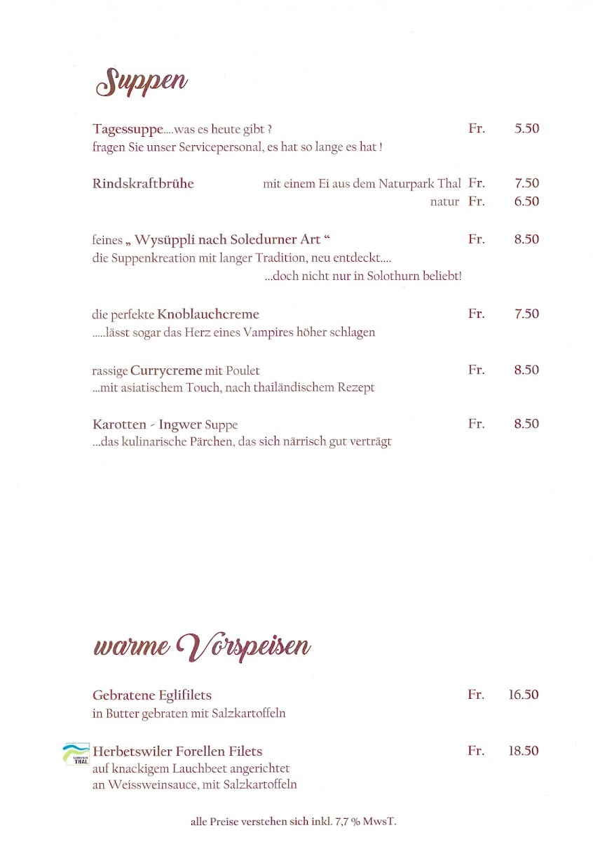 Menu Landgasthof Ochsen-6