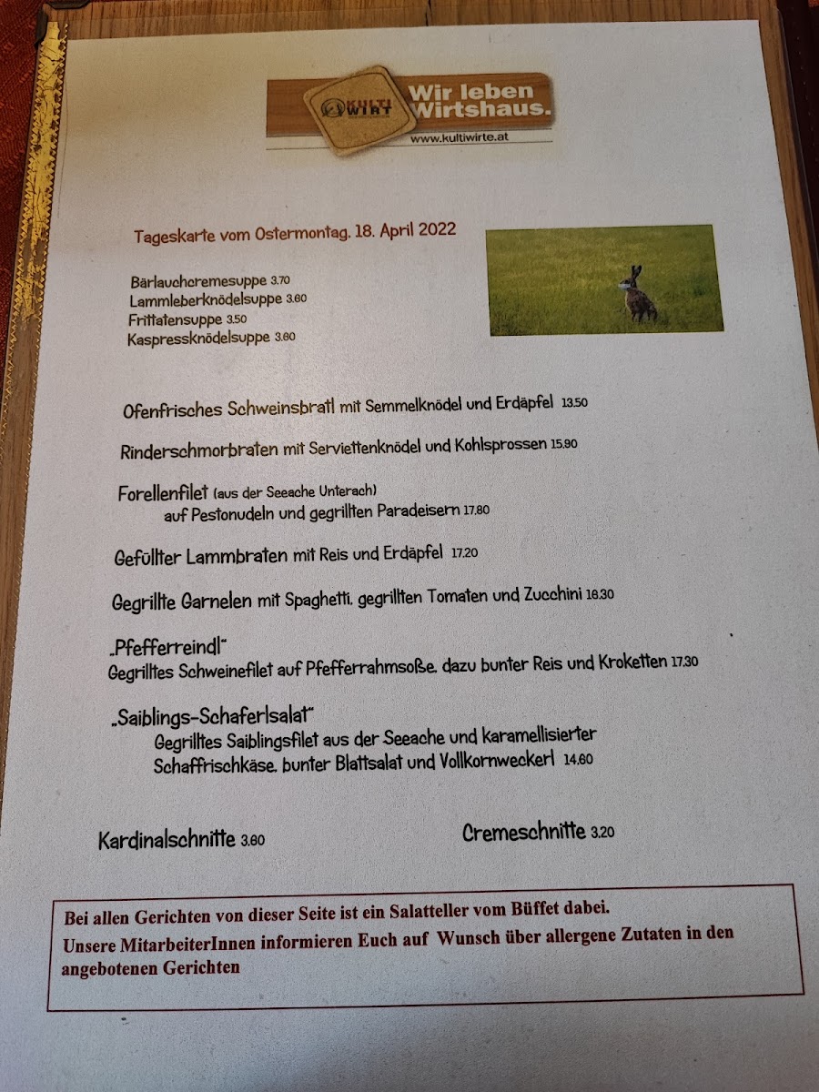 Menu Landgasthof Spitzerwirt-6