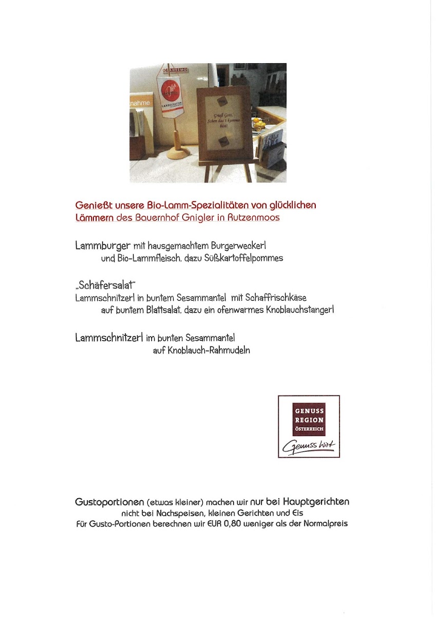 Menu Landgasthof Spitzerwirt-8