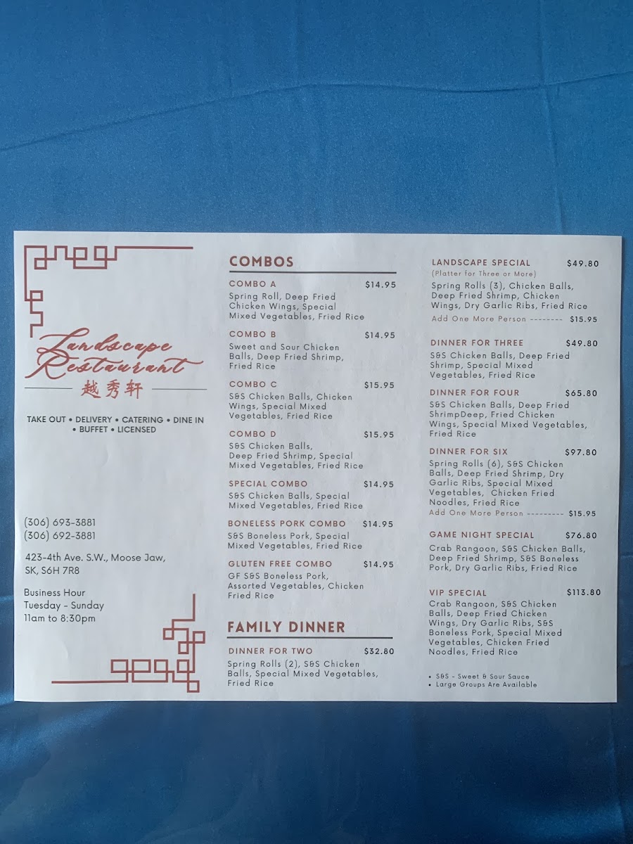 Menu Landscape Restaurant Ltd-2