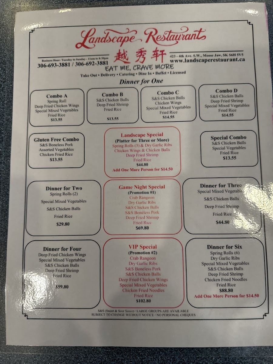Menu Landscape Restaurant Ltd-4