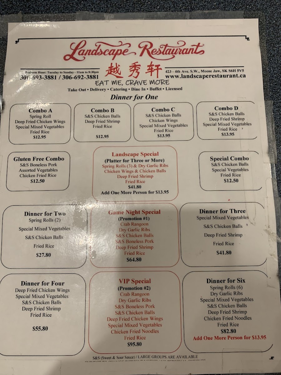 Menu Landscape Restaurant Ltd-6