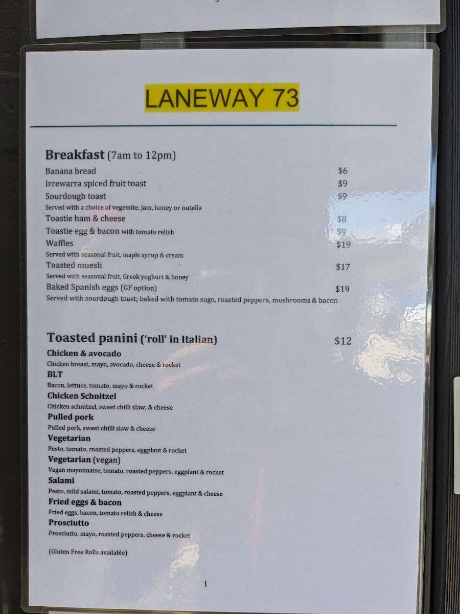 Menu Laneway 73 Cafe Anglesea-1