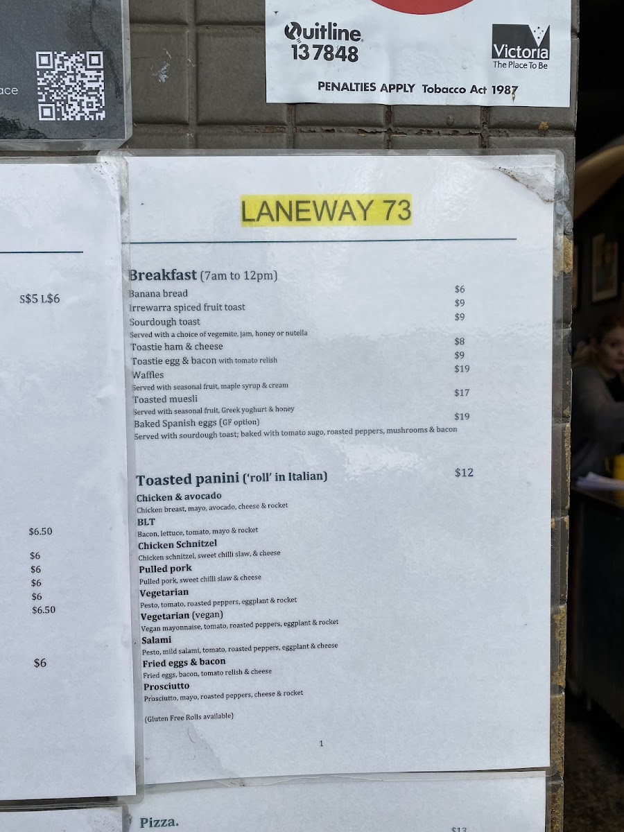 Menu Laneway 73 Cafe Anglesea-7