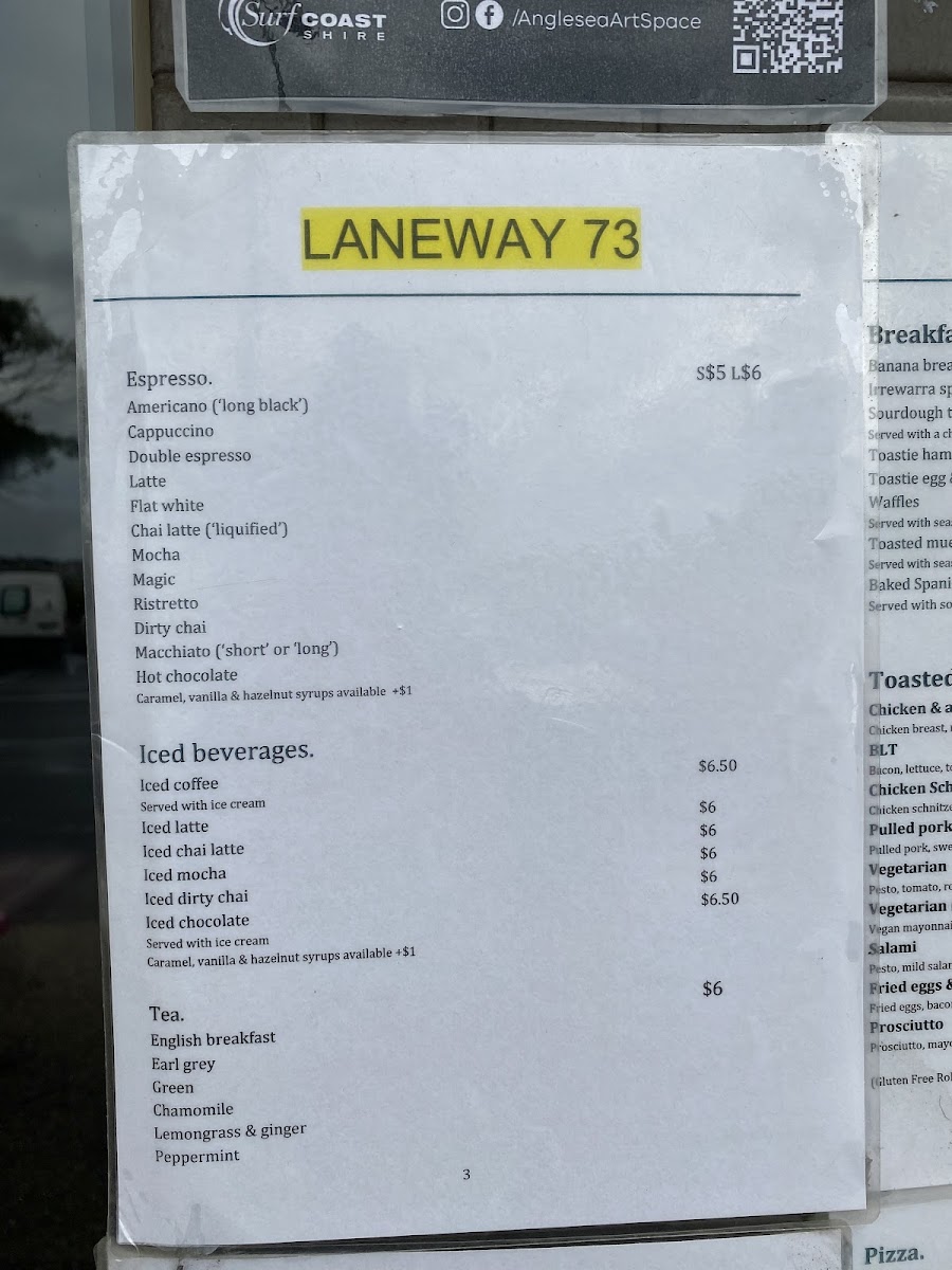 Menu Laneway 73 Cafe Anglesea-8