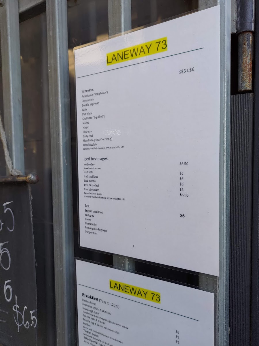 Menu Laneway 73 Cafe Anglesea-9