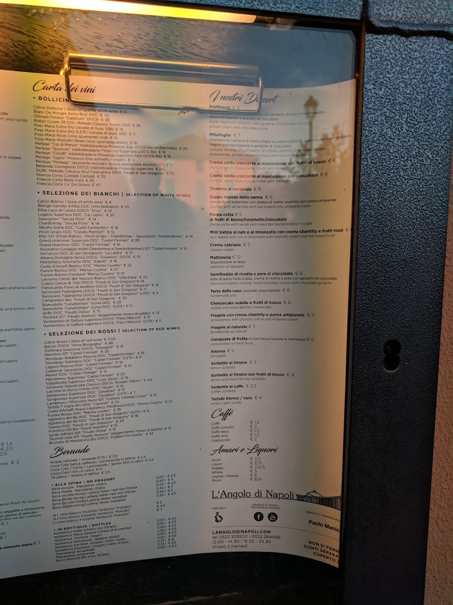 Menu L'angolo Di Napoli-7