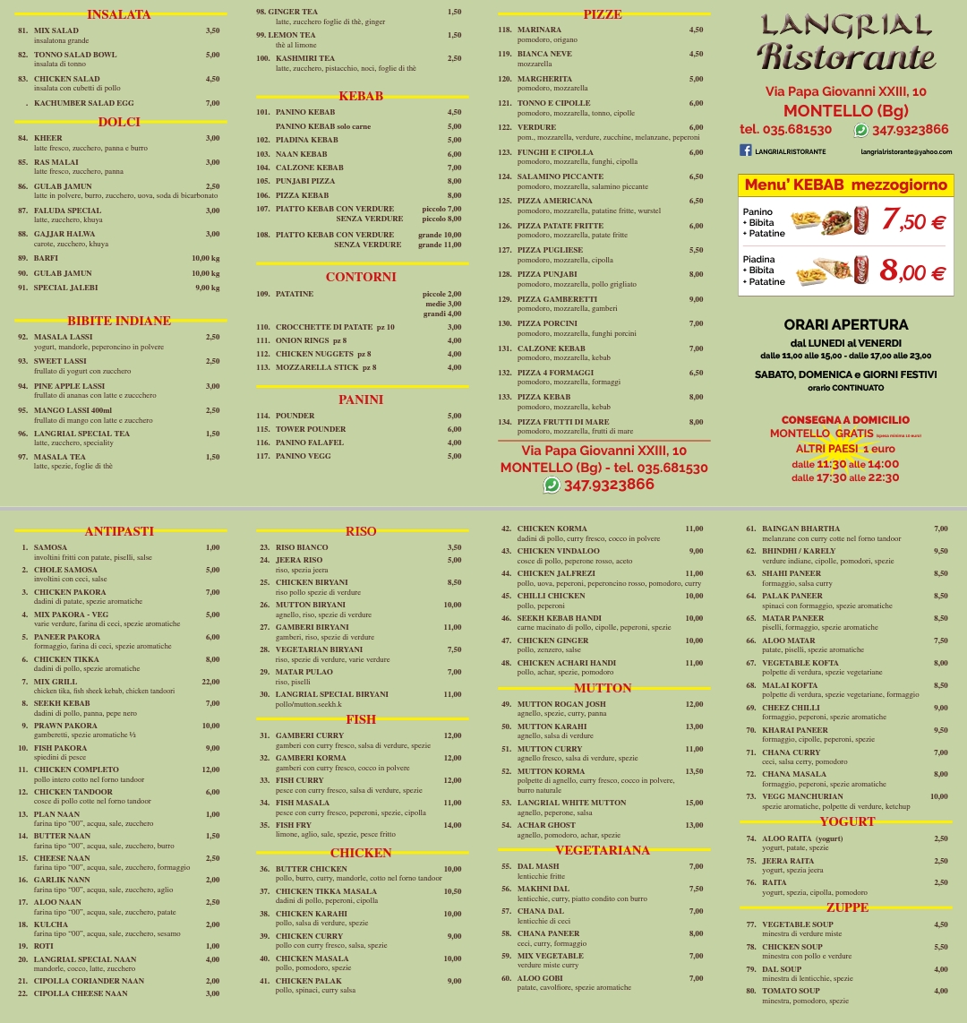Menu Langrial - Ristorante Indiano -Pakistano - Pizzeria -Kebab-1