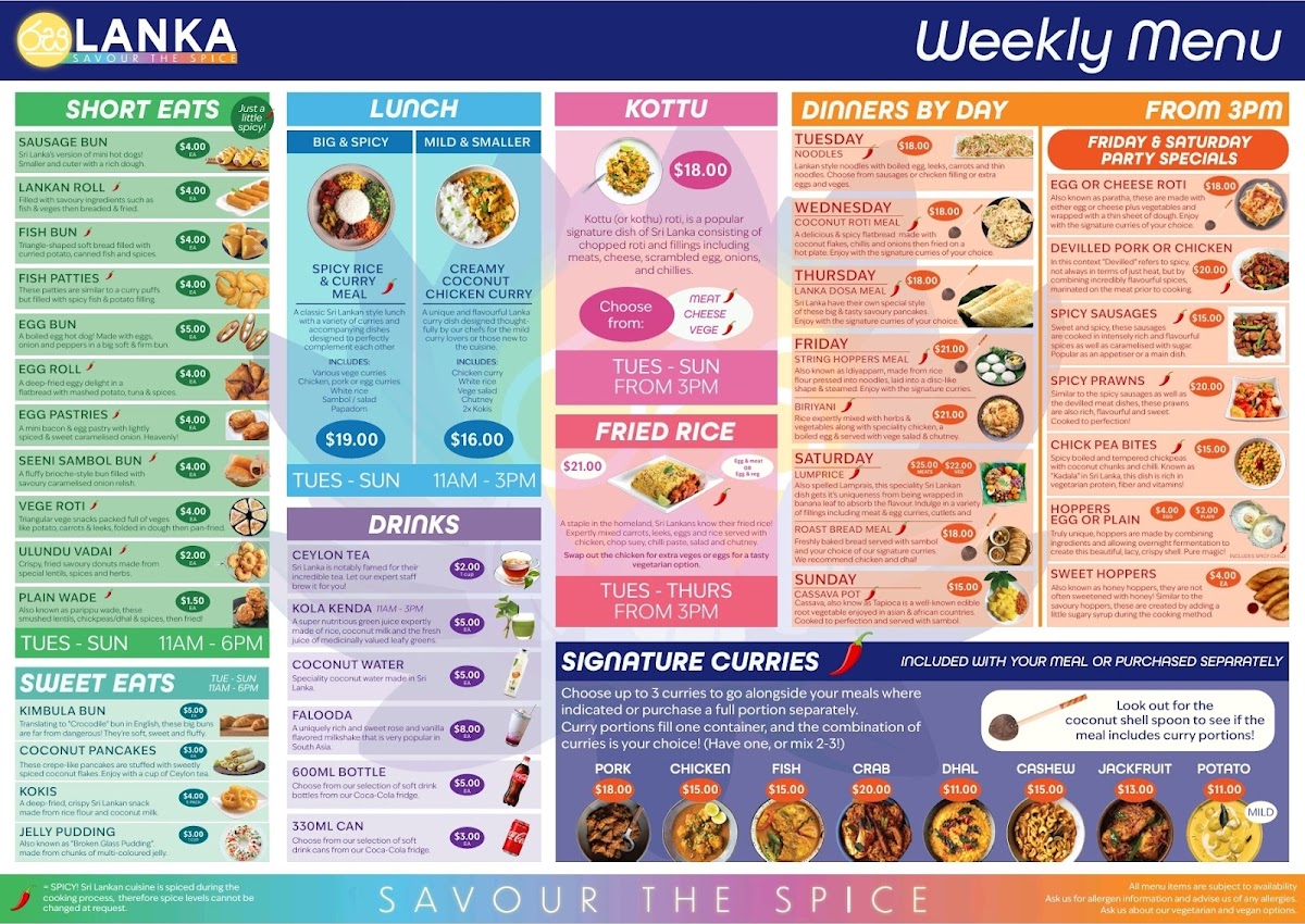 Menu Lanka Takeaway & Catering (Sri Lankan Food In Christchurch Nz)-1