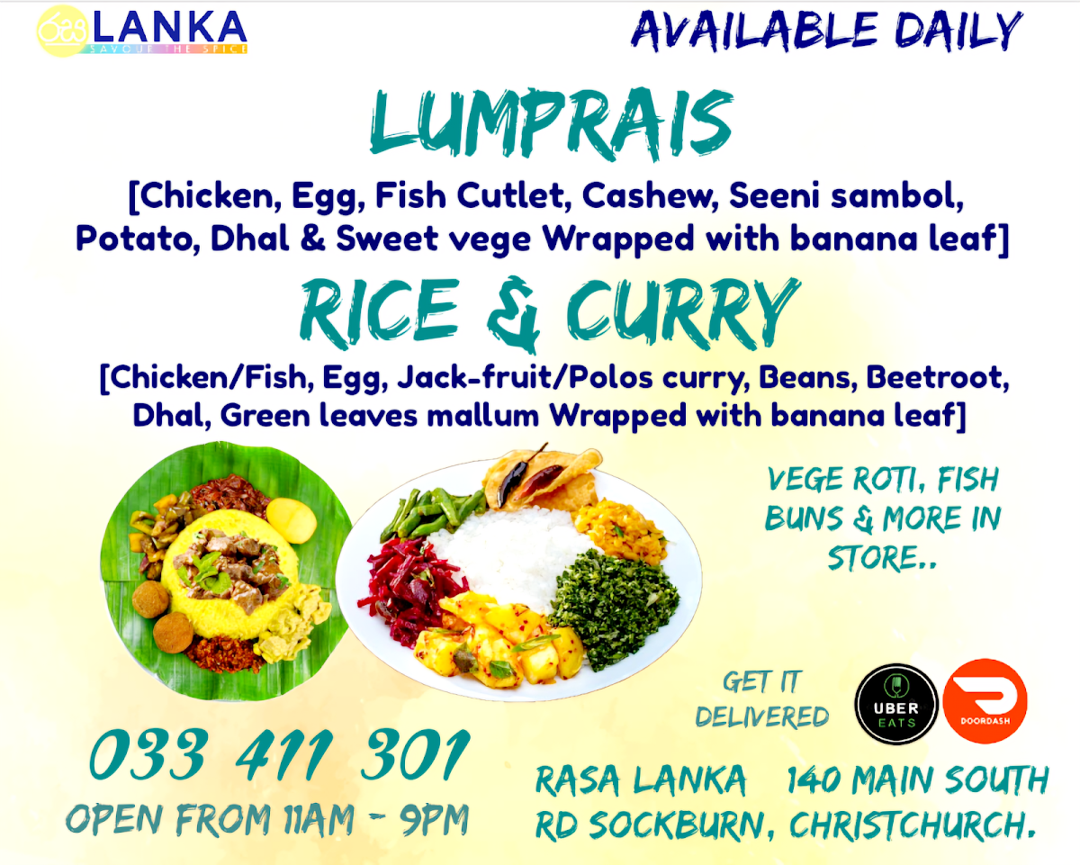 Menu Lanka Takeaway & Catering (Sri Lankan Food In Christchurch Nz)-2