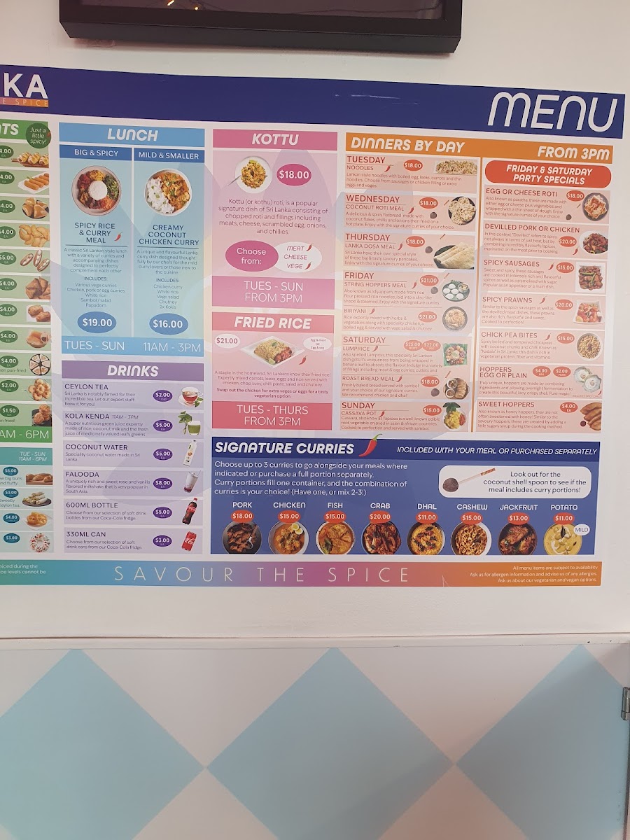 Menu Lanka Takeaway & Catering (Sri Lankan Food In Christchurch Nz)-3