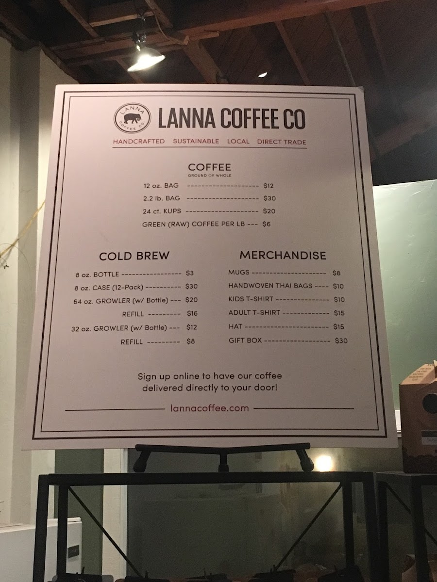 Menu Lanna Coffee Co - Coffee Roaster-1