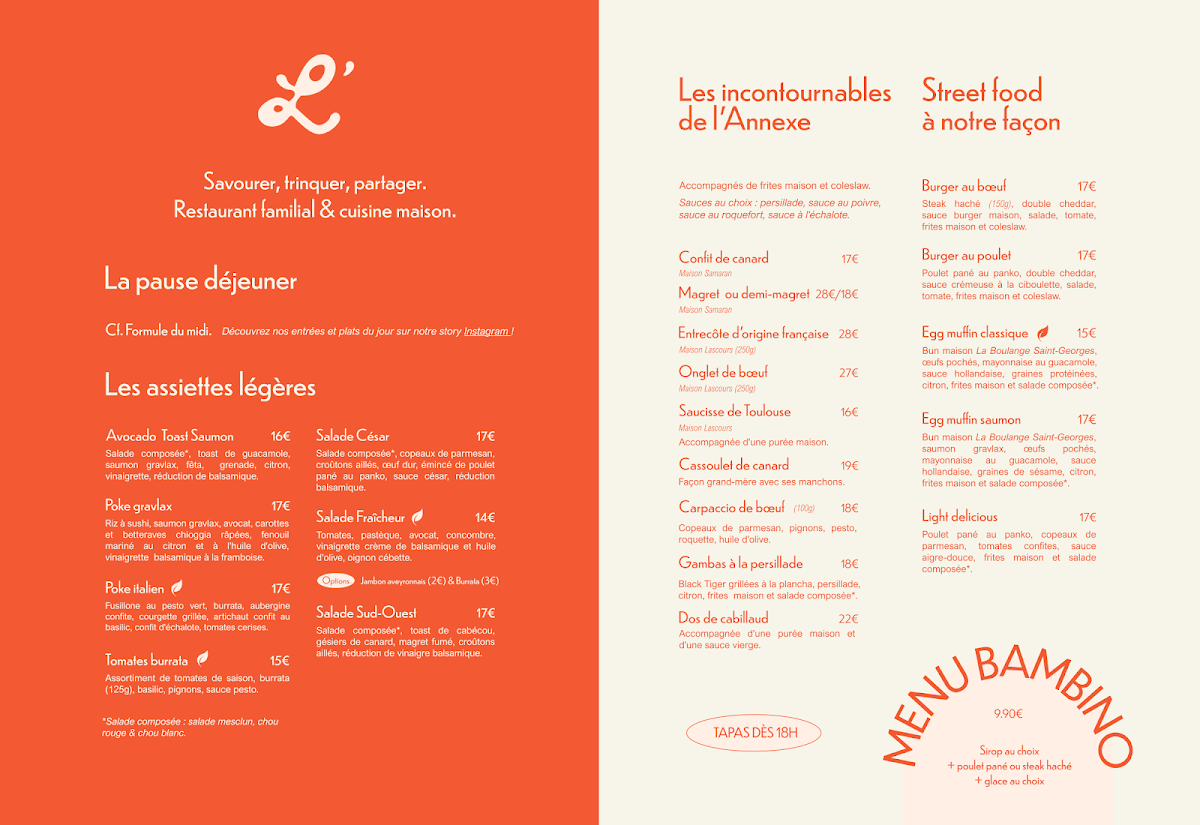 Menu L'annexe Saint-Georges-1