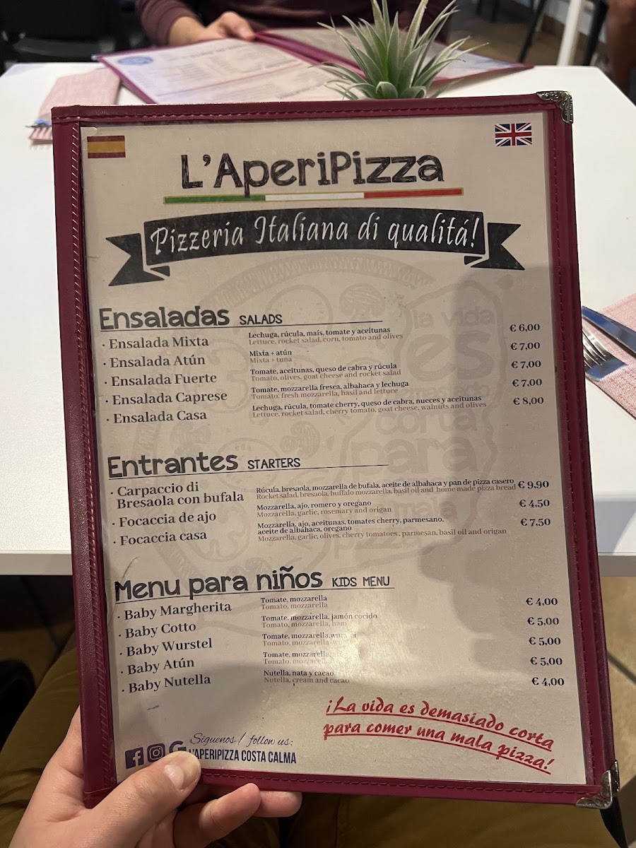 Menu L'aperipizza Costa Calma-10