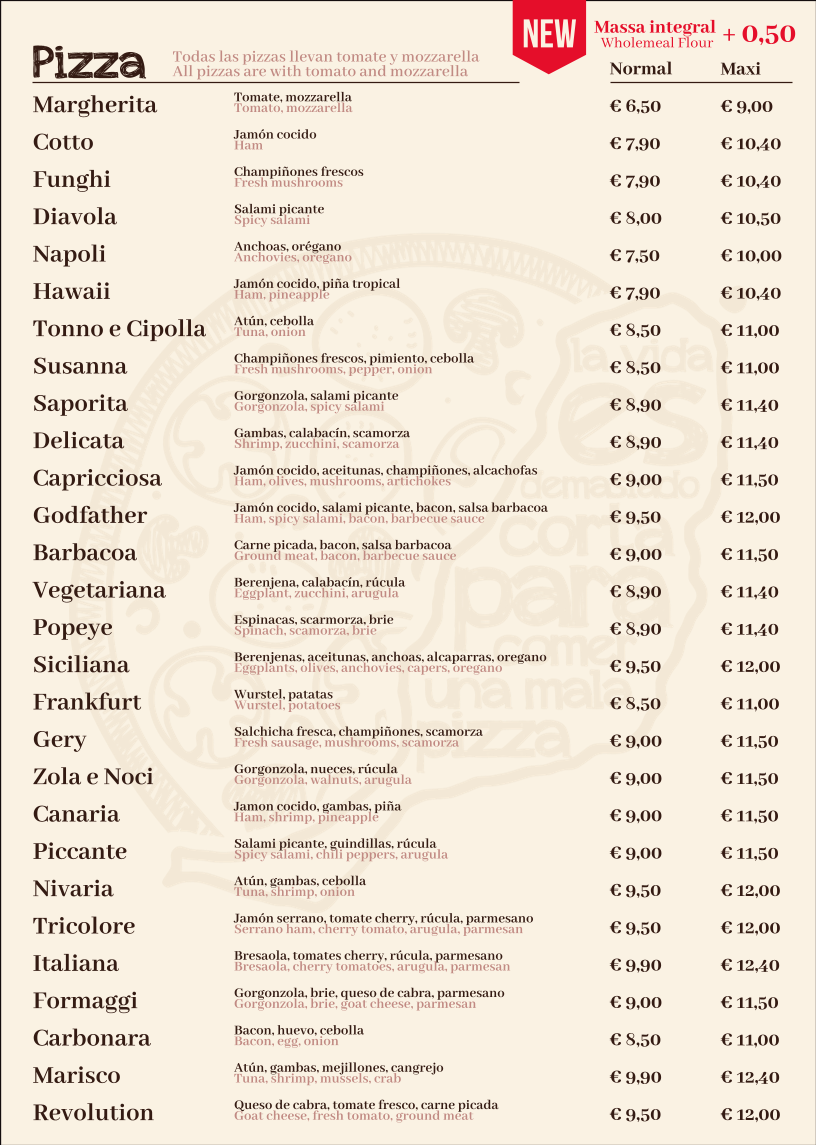 Menu L'aperipizza Costa Calma-4