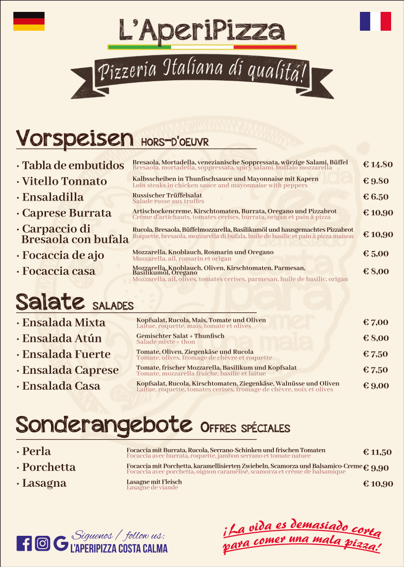 Menu L'aperipizza Costa Calma-6
