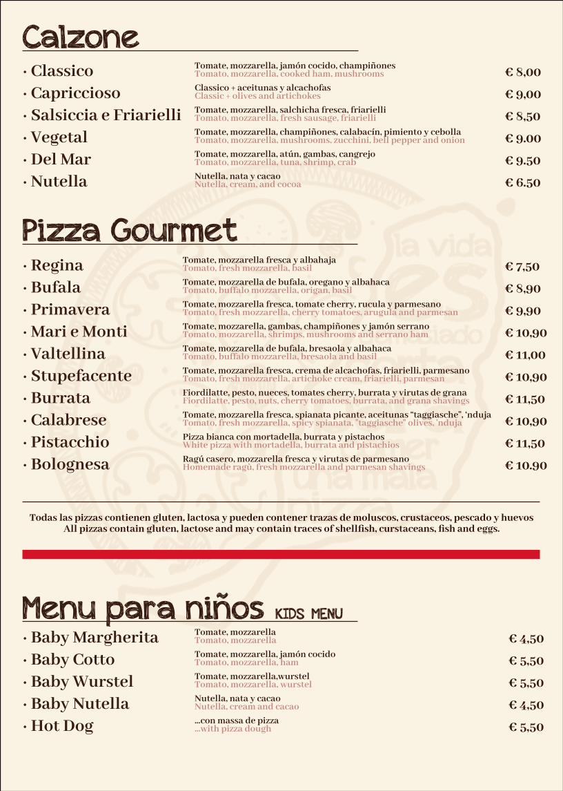 Menu L'aperipizza Costa Calma-7