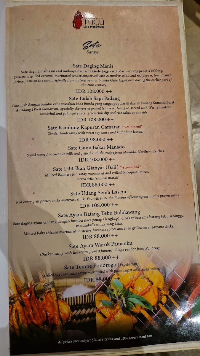 Menu Lara Djonggrang-2